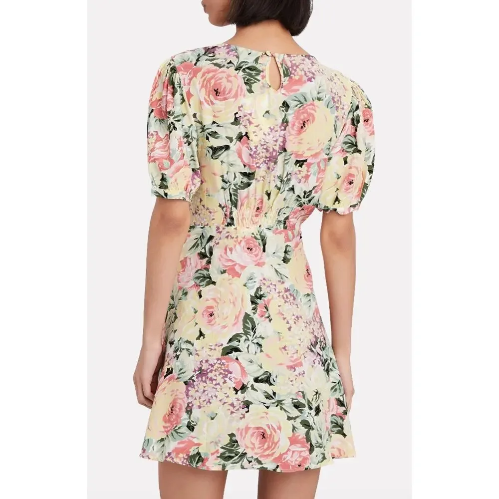 FAITHFULL THE BRAND NWT Sidonie Mini Dress Venissa Floral Size 2 / XS $159 MSRP - Picture 6 of 11